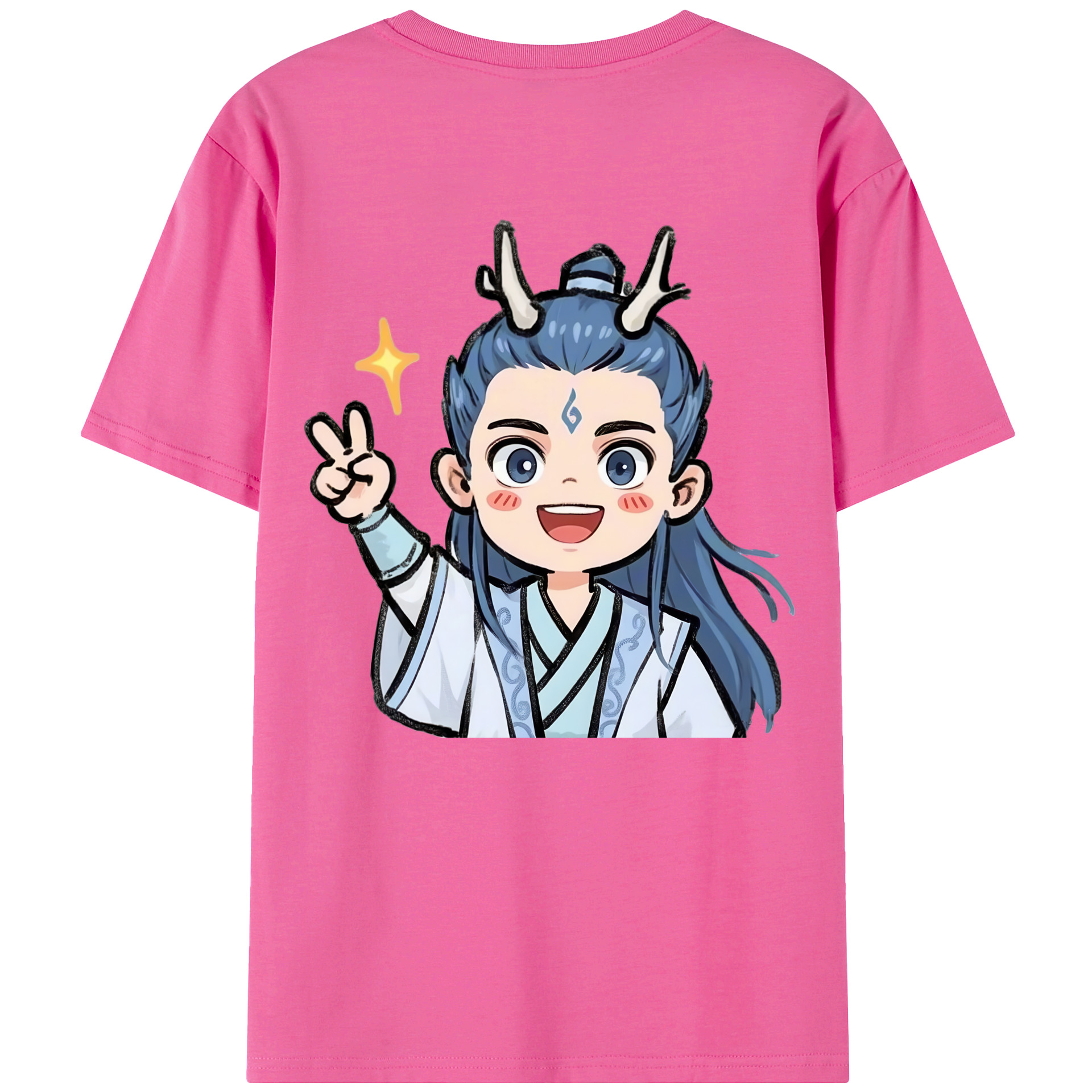 （画像用） Ne Zha 2 ナタ 魔童の大暴れ レディース半袖Tシャツ(バックプリント)